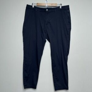 Birddogs Performance Stretch Chino Pants Dark 38x30 Zip Pockets Dark Blue